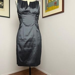 Adrianna Papell graphite gray chemise cocktail dress